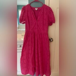 JCrew eyelet midi dress.